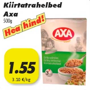 Allahindlus - Kiirtatrahelbed Axa 500g