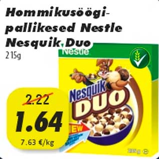 Allahindlus - Hommikusöögipallikesed Nestle Nesguik Duo 215g