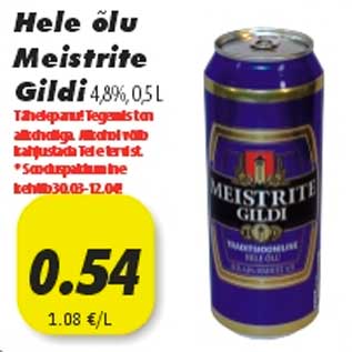 Allahindlus - Hele õlu Meistrite Gildi 4,8%, 05l