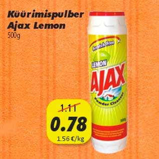 Allahindlus - Küürimispulber Ajax Lemon 500g