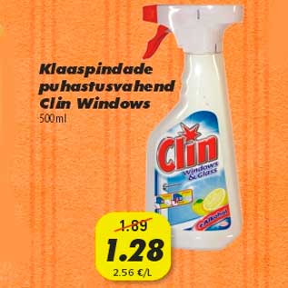 Allahindlus - Klaaspindade puhastusvahend Clin Windows 500ml