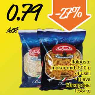 Allahindlus - Italpasta makaronid, 500 g