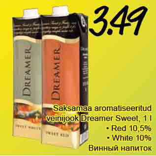 Allahindlus - Saksamaa aromatiseeritud veinijook Dreamer Sweet, 1 l