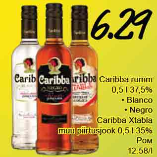 Allahindlus - Caribba rumm 0,5 l 37,5%