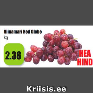 Allahindlus - Viinamari Red Globe kg