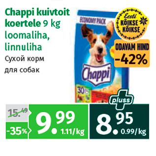 Allahindlus - Chappi kuivtoit koertele 9 kg