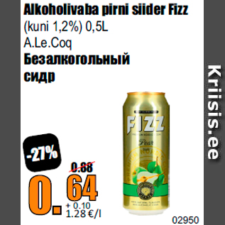 Allahindlus - Alkoholivaba pirni siider Fizz