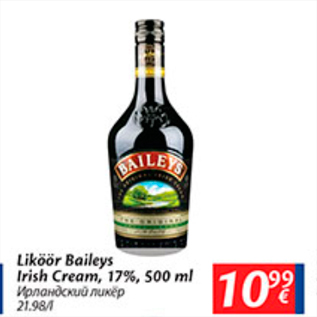 Allahindlus - Liköör Baileys Irish Cream