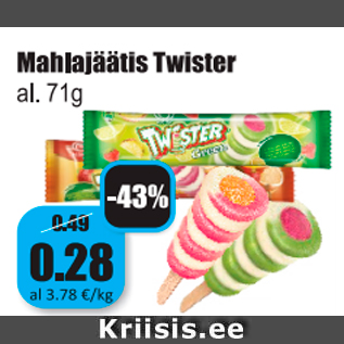 Allahindlus - Mahlajäätis Twister