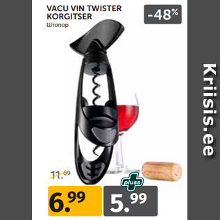 Allahindlus - VACU VIN TWISTER KORGITSER