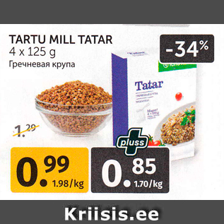 Allahindlus - TARTU MILL TATAR