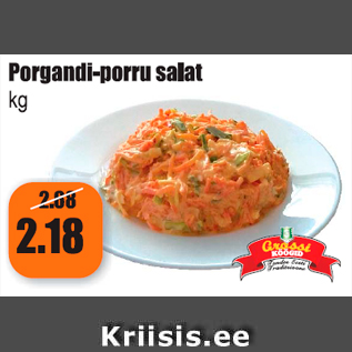 Allahindlus - Porgandi-porru salat kg