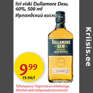 Allahindlus - Iiri viski Dullamore Dew,