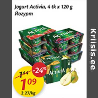 Allahindlus - Jogurt Activia,