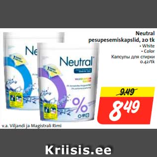 Allahindlus - Neutral pesupesemiskapslid, 20 tk