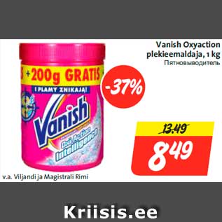 Allahindlus - Vanish Oxyaction plekieemaldaja, 1 kg