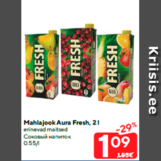 Allahindlus - Mahlajook Aura Fresh, 2 l