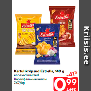 Allahindlus - Kartulikrõpsud Estrella, 140 g