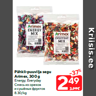 Allahindlus - Pähkli-puuvilja segu Arimex, 300 g