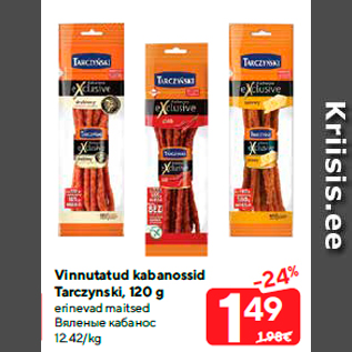 Allahindlus - Vinnutatud kabanossid Tarczynski, 120 g