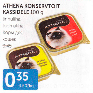 Allahindlus - ATHENA KONSERVTOIT KASSIDELE 100 G