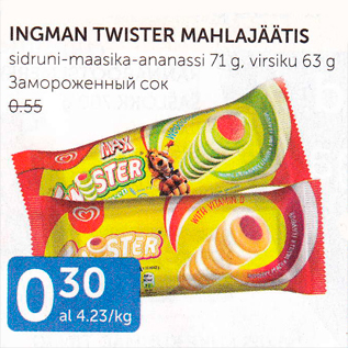 Allahindlus - INGMAN TWISTER MAHLAJÄÄTIS