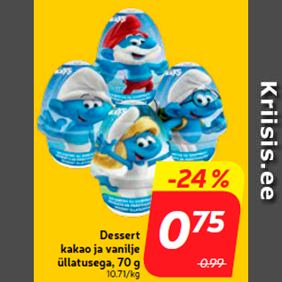 Allahindlus - Dessert kakao ja vanilje üllatusega, 70 g