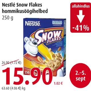 Allahindlus - Nestle Snow Flakes hommikusöögihelbed