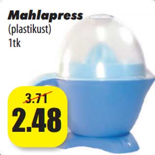 Allahindlus - Mahlapress (plastikust) 1tk