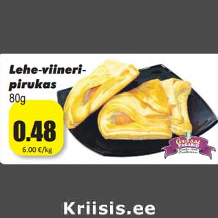 Allahindlus - Lehe-viineri- pirukas 80g