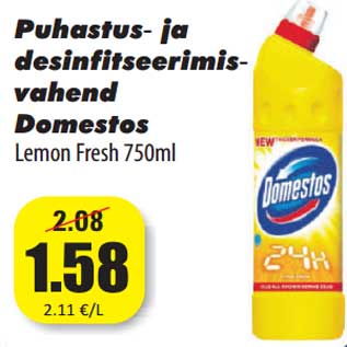 Allahindlus - Puhastus ja desinfitseerimis vahend Domestos