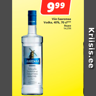 Allahindlus - Viin Saaremaa Vodka, 40%, 70 cl***