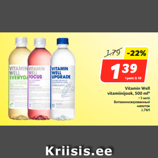 Allahindlus - Vitamin Well vitamiinijook, 500 ml*