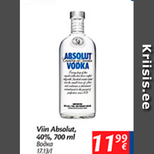 Allahindlus - Viin Absolut