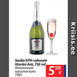 Allahindlus - Itaalia KPN-vahuvein martini Asti, 750 ml