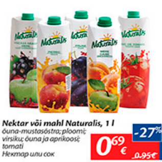 Allahindlus - Nektar või mahl Naturalis, 1 l