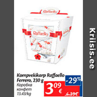 Allahindlus - Kompvekikarp Raffaello Ferrero, 230 g