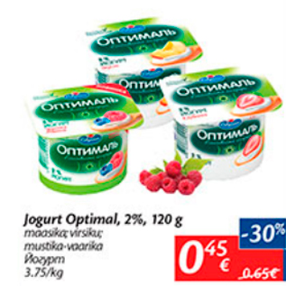 Allahindlus - Jogurt Optimal, 2%, 120 g