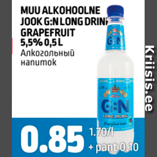 Allahindlus - MUU ALKOHOOLNE JOOK G:N LONG DRINK GRAPEFRUIT