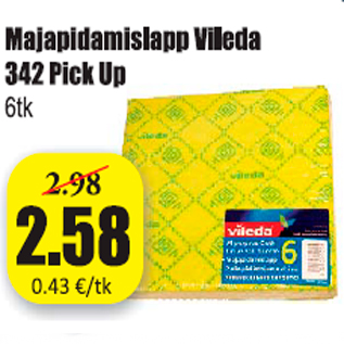 Allahindlus - Majapidamislapp Vileda 342 Pick Up 6 tk