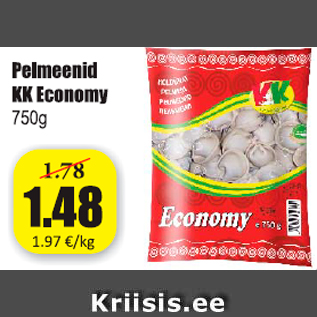 Allahindlus - Pelmeenid KK Economy 750 g