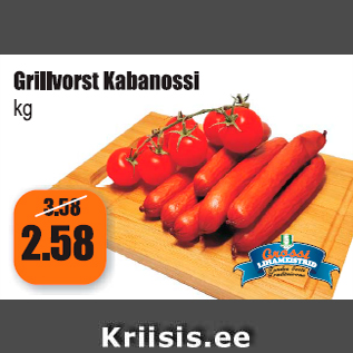 Allahindlus - Grillvorst Kabanossi kg