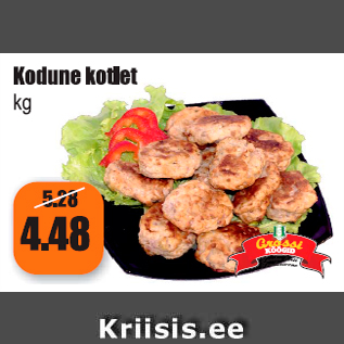 Allahindlus - Kodune kotlet kg