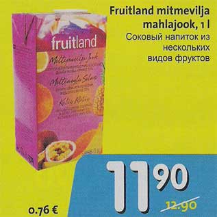 Allahindlus - Fruitland mitmevilja mahlajook