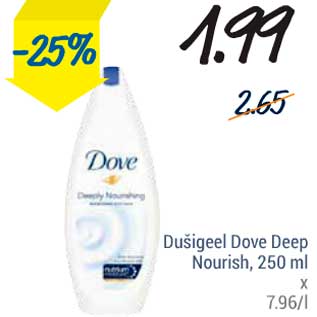 Allahindlus - Dušigeel Dove Deep Nourish, 250 ml