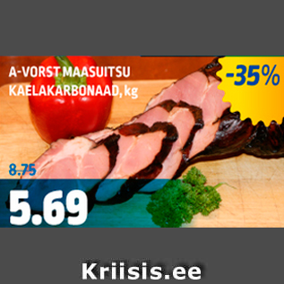 Allahindlus - A-VORST MAASUITSU KAELAKARBONAAD, kg