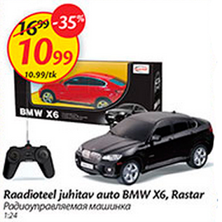 Allahindlus - Raadioteel juhitav auto BMW X6, Rastar