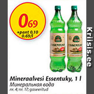 Allahindlus - Mineraalvesi Essentuky, 1 l