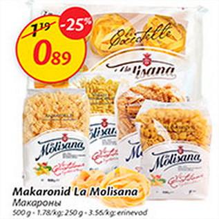 Allahindlus - Makaronid La Molisana, 500 g; 250 g