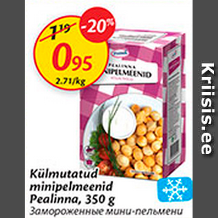 Allahindlus - Külmutatud minipelmeenid Pealinna, 350 g